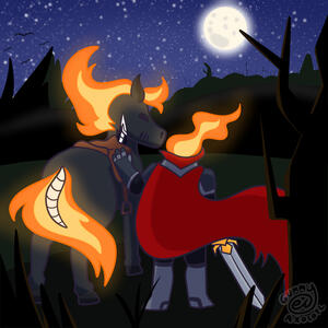 ⟪Fullbody w/ Background⟫ DullaharcThePhantomKnight